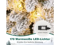 Costway Künstlicher Weihnachtsbaum mit Beleuchtung Tannenbaum 180cm