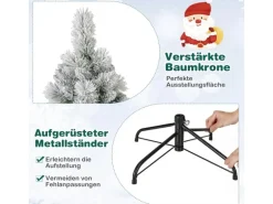 Costway Künstlicher Weihnachtsbaum mit Beleuchtung Tannenbaum 180cm