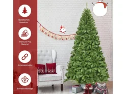 Costway Künstlicher Weihnachtsbaum 225cm mit Ständer & 1346 Spitzen