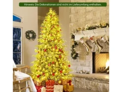 Costway Künstlicher Weihnachtsbaum mit Beleuchtung Tannenbaum 210cm