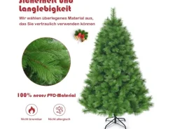 Costway Künstlicher Weihnachtsbaum 180cm mit 586 PVC Zweigen