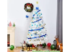 Costway Künstlicher Weihnachtsbaum 240cm mit 1138 PVC Nadeln & Ständer