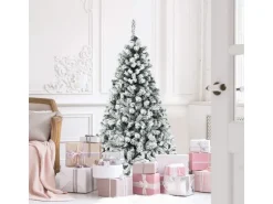 Costway Künstlicher Weihnachtsbaum mit Warmweißen Led-Leuchten 180cm