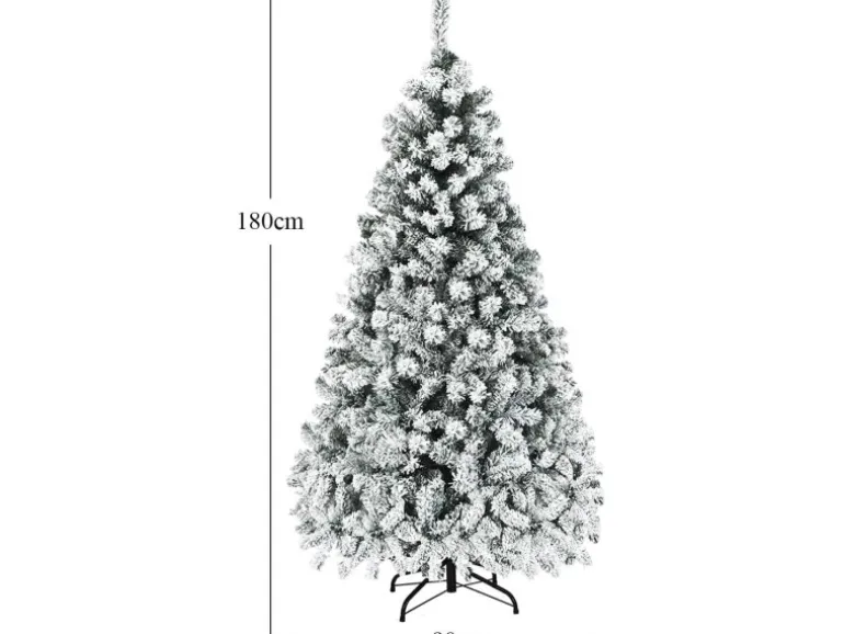 Costway Künstlicher Weihnachtsbaum mit Warmweißen Led-Leuchten 180cm