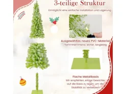 Costway Künstlicher Weihnachtsbaum mit Beleuchtung und Schnee 210cm