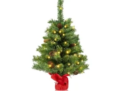 Costway Künstlicher Weihnachtsbaum mit Beleuchtung 64 cm