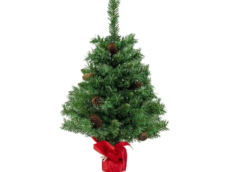 Costway Künstlicher Weihnachtsbaum mit Beleuchtung 64 cm