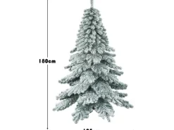 Costway Künstlicher Weihnachtsbaum mit Schnee mit Metallständer 180cm