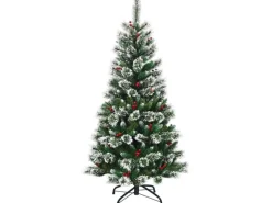 Costway Künstlicher Weihnachtsbaum 150cm mit 339 Schneebedeckte Zweige