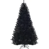 Costway Künstlicher Weihnachtsbaum mit Klappsystem Schwarz 225cm