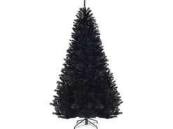Costway Künstlicher Weihnachtsbaum mit Klappsystem Schwarz 225cm