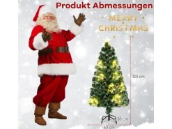 Costway Künstlicher Weihnachtsbaum mit Beleuchtung Tannenbaum 120cm