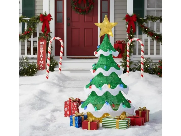 Costway Led Weihnachtsbaum Beleuchtete Weihnachtsdeko 130 cm