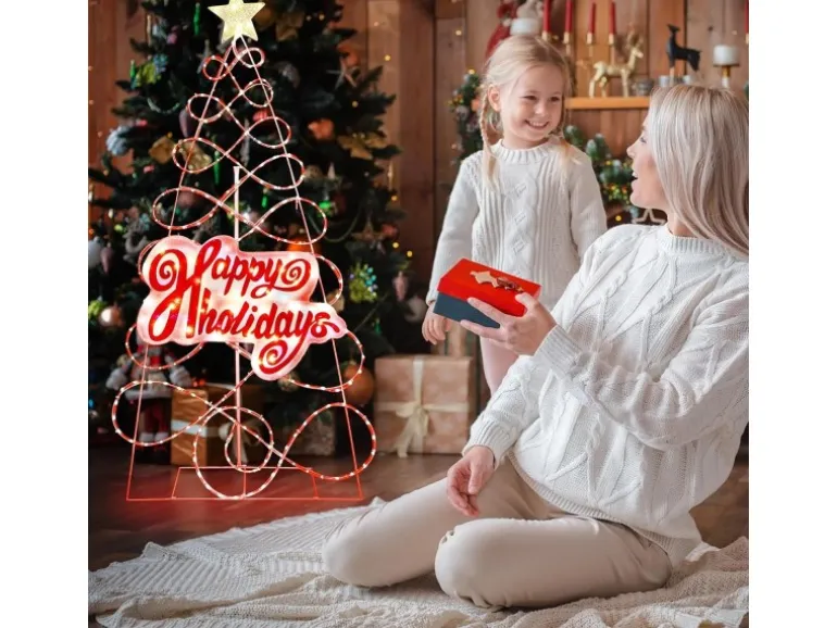 Costway Led Weihnachtsbaum Beleuchtete Weihnachtsdeko 170cm