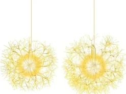 Costway Leuchtkugel Weihnachten 2 Stück Led Kugeln Zum Hinhängen