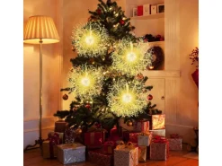 Costway Leuchtkugel Weihnachten 2 Stück Led Kugeln Zum Hinhängen