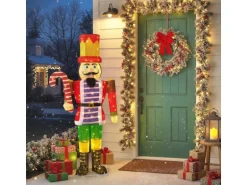 Costway Weihnachten Nussknacker Figur mit 110 Leds 170cm Weihnachtsdeko