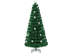 Costway Weihnachtsbaum & Glasfaser-Farbwechsler und Sternspitze 180cm