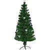 Costway Weihnachtsbaum & Glasfaser-Farbwechsler und Sternspitze 150cm