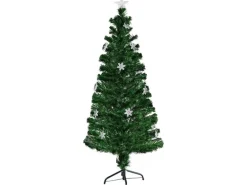 Costway Weihnachtsbaum & Glasfaser-Farbwechsler und Sternspitze 150cm