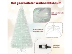 Costway Weihnachtsbaum Künstlich mit Beleuchtung Tannenbaum 180cm