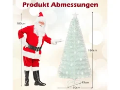 Costway Weihnachtsbaum Künstlich mit Beleuchtung Tannenbaum 180cm