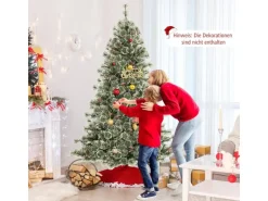 Costway Weihnachtsbaum mit Beleuchtung Scharnierstruktur & 360°180cm