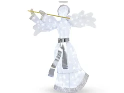 Costway Weihnachtsengel Beleuchtet Groß Weihnachtsdeko 150 cm