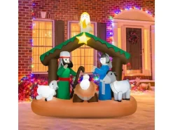 Costway Weihnachtskrippe Nachstellung Der Geburt Jesu 180 cm