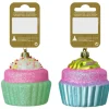 Cupcake zum Hängen Kunststoff 7,5 cm Bunt 2-fach sortiert