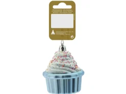 Cupcake zum Hängen Kunststoff 8 cm Blau-Bunt