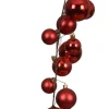 Decoris Kunststoffkugel-Girlande 10 cm x 10 cm x 180 cm Rot