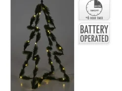 Deko-Baum mit Timer 40 cm x 25 cm x 25 cm Tannengrün