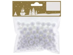 Dekobällchen Polyschaum Weiß 10 g