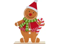 Dekofigur Lebkuchen Junge Mädchen M Filz Holz 2-fach sortiert