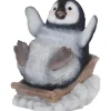 Deko-Figur Lustiger Pinguin auf Schlitten 14 cm