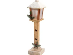 Deko-Laterne mit LED 12 cm x 12 cm x 52 cm Natur