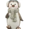 Deko-Pinguin mit LED 2-fach Sortiert 22 cm x 18 cm x 35,5 cm Grau-Weiß