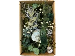 Dekoration Decomix in Craft Box 22 cm x 15 cm x 5 cm Grün-Weiß