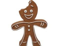 Dekorative Weihnachtsfigur Pfefferkuchenmann 24 cm Braun-Bunt