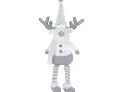 Deko-Rentier 14 cm x 9,5 cm x 71 cm Weiß-Grau
