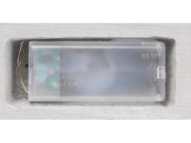 Deko-Stern Metall Silber Matt mit LED-Beleuchtung Warmweiß 20 cm x 5 cm x 30 cm