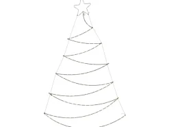 Deko-Tannenbaum mit LED 89 cm x 150 cm Schwarz