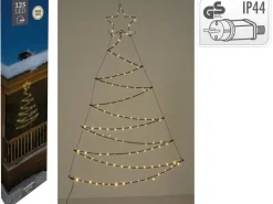 Deko-Tannenbaum mit LED 76 cm x 110 cm Schwarz