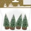 Deko-Tannenbäume 7,5 cm Grün 4 Stück