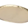 Dekoteller aus Metall oval 16 cm Gold