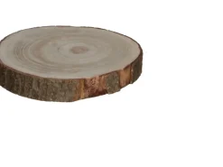 Dekoteller Holz H3 x Ø20 cm Braun