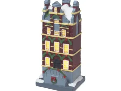 Deko-Weihnachtshaus mit LED-Beleuchtung 4-fach sortiert