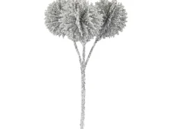 Deko-Zweig Bommel 3-fach sortiert