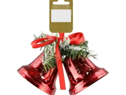 Doppelglocke aus Kunststoff 8 cm Rot